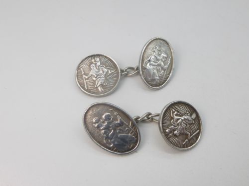A Pair of 1920s Silver Cufflinks