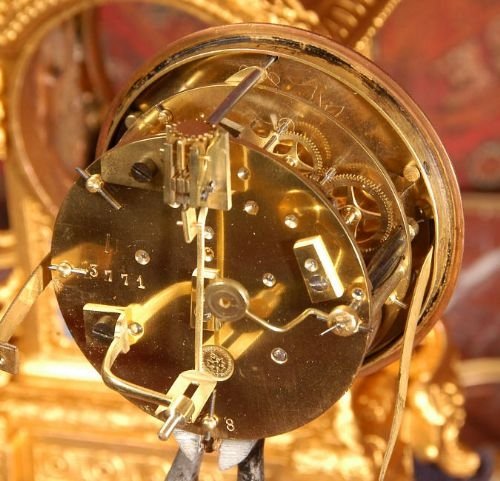 fig 4. Japy Freres Sevres porcelain and Gilt Metal Boudoir Clock.
