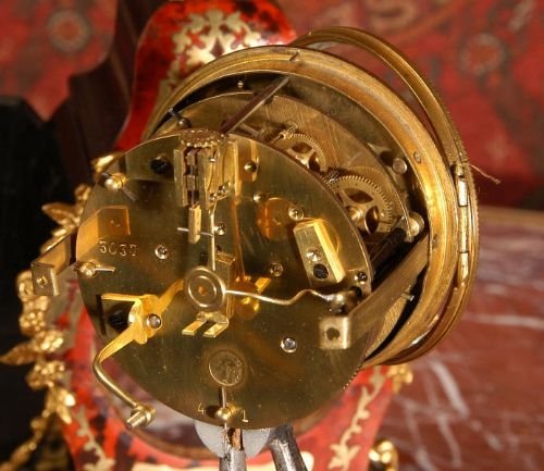 fig 3. Antique French Boulle Boudoir Clock
by Samuel Marti. 
