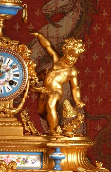 fig 2. Stunning Japy Freres Sevres Porcelain &
Gilt Metal Clock, The Butterfly Collectors.