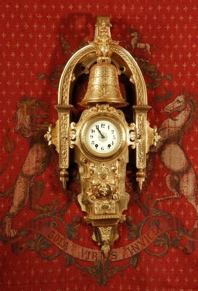 fig 1. Huge and Magnificent Antique French Gothic Cartel Wall Clock
by Samuel Marti.