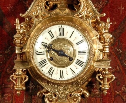 fig 3. Early Antique French Cartel Wall Clock