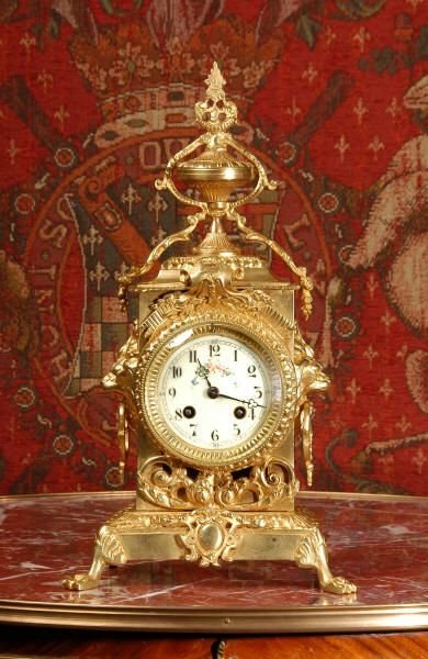 fig 1. Antique French Brass Table Clock
by Fritz Marti.