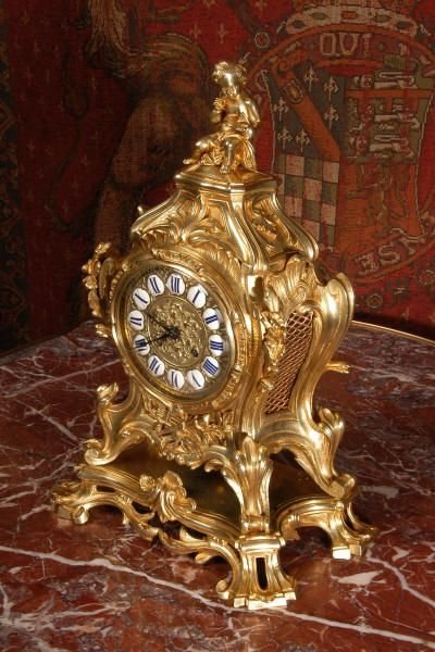 fig 2. very Large Antique French Rococo Table Clock.
