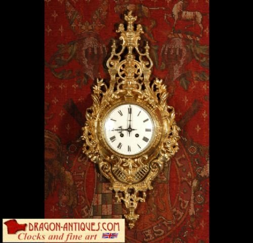 Antique French Cartel Wall Clock