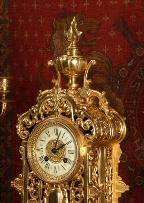 fig 3. Stunning Antique French Classical Clock Set.