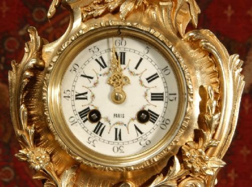 fig 3. Antique French Rococo Boudoir Clock
by A.D. Mougin
