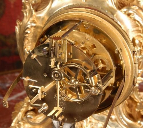 fig 4. Antique French Rococo Boudoir Clock
by A.D. Mougin