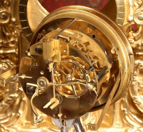 fig 4. Japy Freres Large Antique French Gothic Clock Set