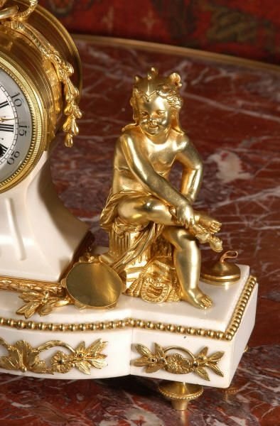 fig 3. Stunning Antique French Boudoir Desk Clock
by Vincenti et Cie.
