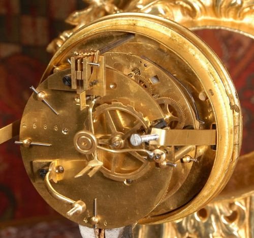 fig 4. Antique French Rococo Clock Set, French - Circa 1890.