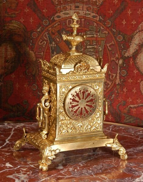 fig 2. Antique French Gilt Brass Table Clock.