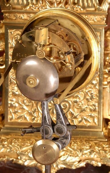 fig 4. Antique French Gilt Brass Table Clock.