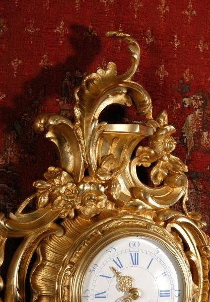 fig 2. Antique French Rococo Cartel Wall Clock
by Japy Freres.