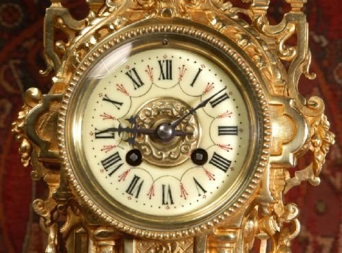 fig 3. Japy Freres Antique French Clock Set.