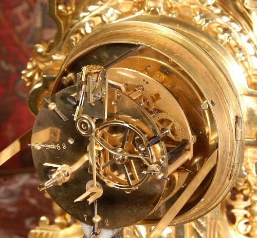 fig 4. Japy Freres Antique French Clock Set.
