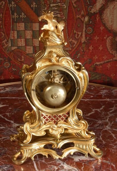 fig 2. Antique French Rococo Boudoir Table Clock