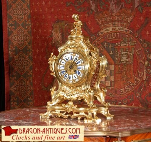 Large Antique French Rococo Clock.