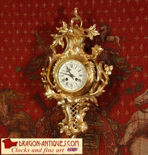 Antique French Rococo Cartel Wall Clock
by Samuel Marti.