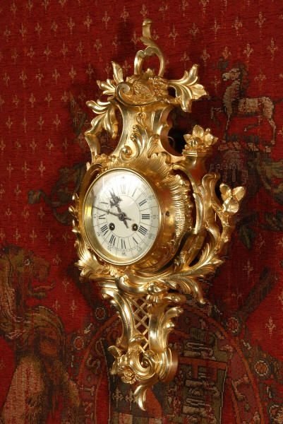 fig 1. Antique French Rococo Cartel Wall Clock
by Samuel Marti.