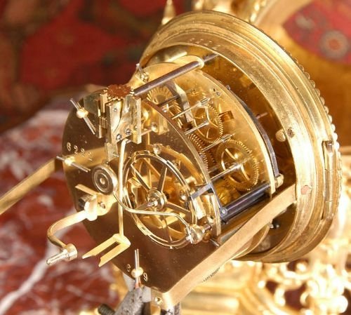 fig 4. Antique French Gilt Brass Boudoir Clock
