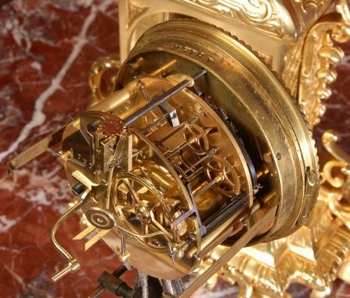 fig 4. Antique French Gilt Brass Boudoir Clock