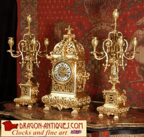Superb Antique French Clock Set
by Japy Freres