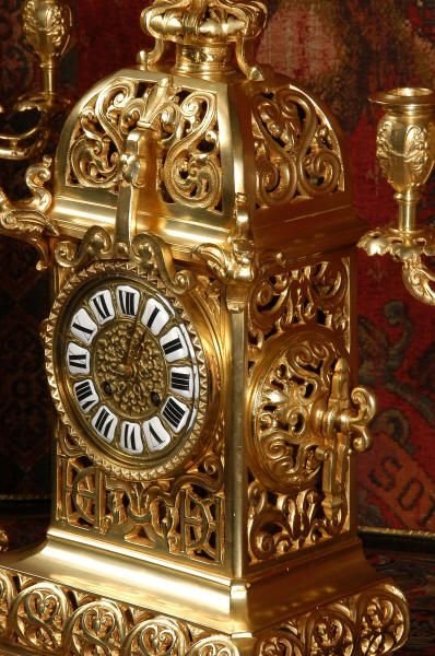 fig 2. Superb Antique French Clock Set
by Japy Freres