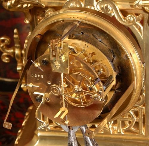 fig 4. Superb Antique French Clock Set
by Japy Freres