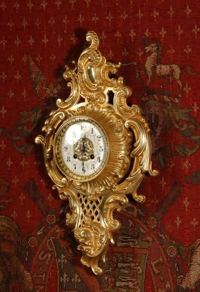 fig 2. Antique French Rococo Cartel Wall Clock
by Japy Freres.