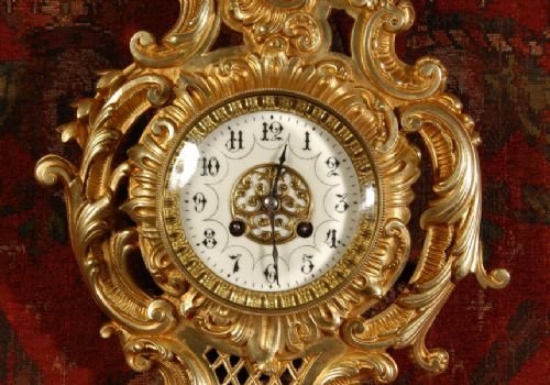 fig 3. Antique French Rococo Cartel Wall Clock
by Japy Freres.