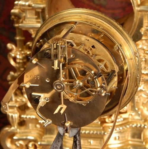 fig 4. Louis XVI Classical Brass Clock Set 