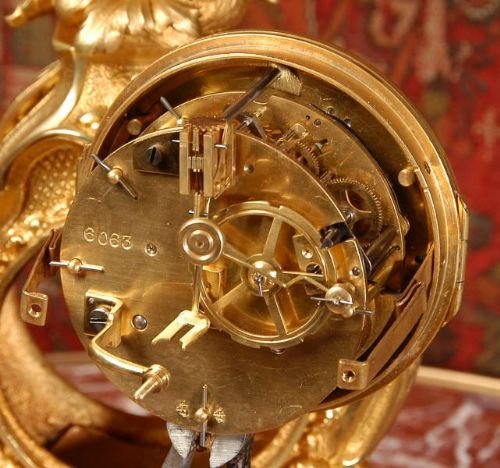 fig 4. Antique French Rococo Ormolu Table Clock C1875