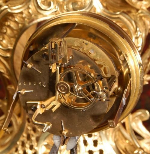 fig 3. Large Antique French Rococo Clock Set