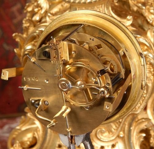 fig 4. Antique French Rococo Boudoir Clock