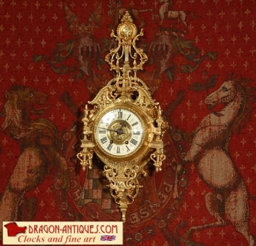 Japy Freres Antique French Cartel Wall Clock