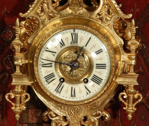 fig 3. Japy Freres Antique French Cartel Wall Clock