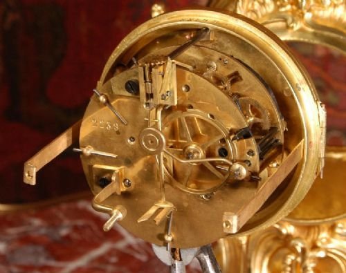 fig 4. Antique French Rococo Boudoir Table Clock