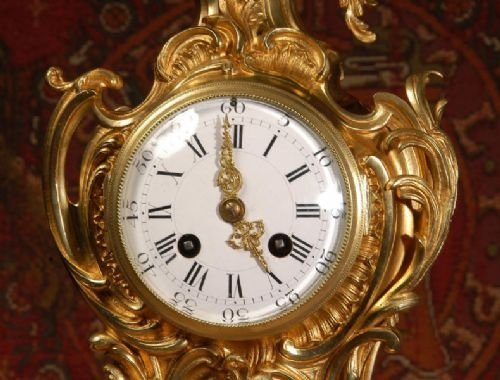 fig 3. Antique French Rococo Boudoir Table Clock
