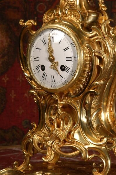 fig 2. Antique French Rococo Boudoir Table Clock
