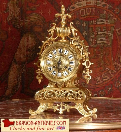 Japy Freres Antique French Drum Head Table Clock