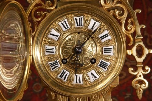 fig 3. Japy Freres Antique French Drum Head Table Clock