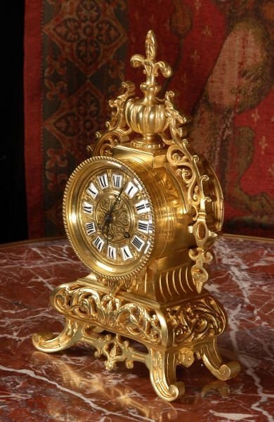fig 1. Japy Freres Antique French Drum Head Table Clock
