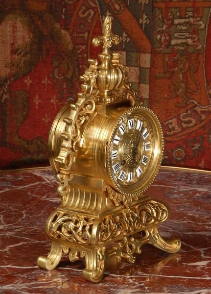 fig 2. Japy Freres Antique French Drum Head Table Clock