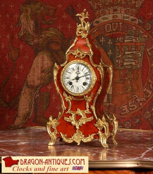 Red Veneer and Ormolu Boudoir Clock
by Louis Japy