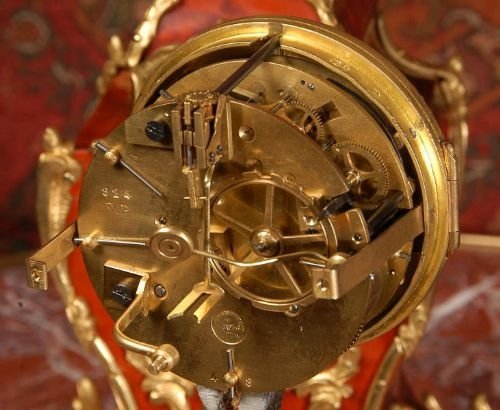 fig 4. Red Veneer and Ormolu Boudoir Clock
by Louis Japy