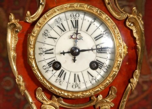 fig 3. Red Veneer and Ormolu Boudoir Clock
by Louis Japy