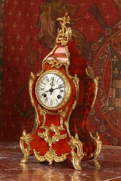 fig 1. Red Veneer and Ormolu Boudoir Clock
by Louis Japy