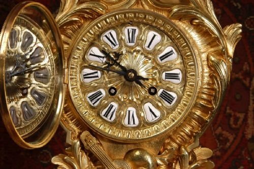 fig 3. Large Antique French Rococo Table Clock
by A.D. Mougin