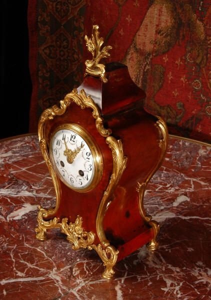 fig 2. Ormolu and Red Veneer Boudoir Table Clock
by Samuel Marti.